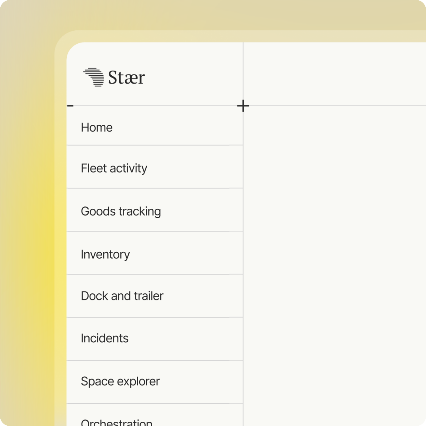 The Staer console module navigation
